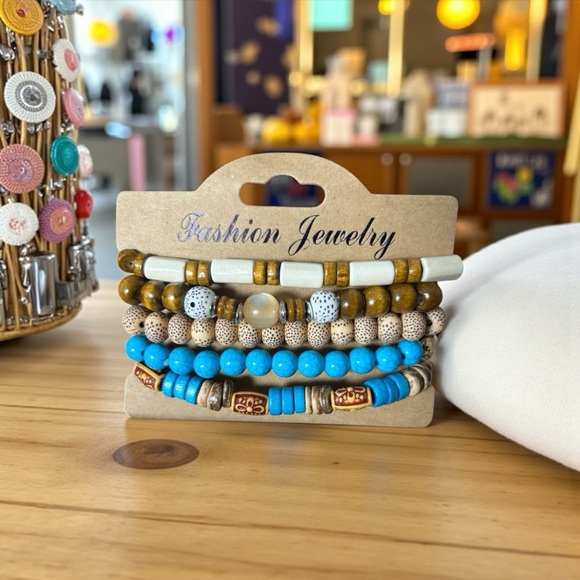 Fashion Jewelry boho Turquoise with detail beaded Bracelet Collection - Picture 1 of 6